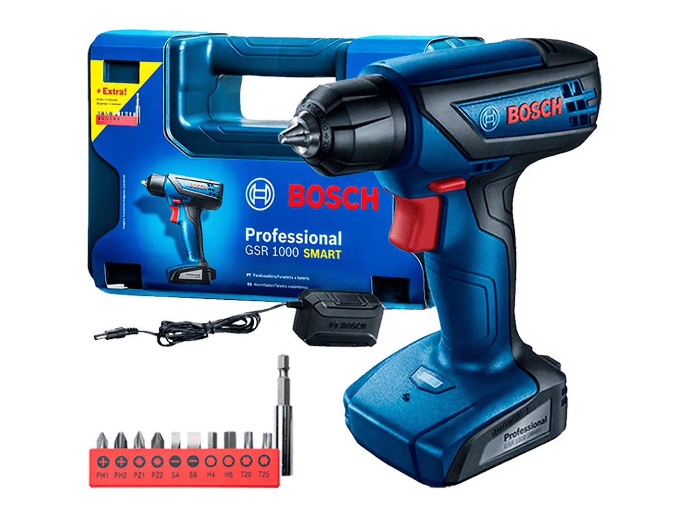 Bosch GSR 1000 Smart — parafusadeira 12V de 0,9 kg com indicador de bateria, a mais leve da lista