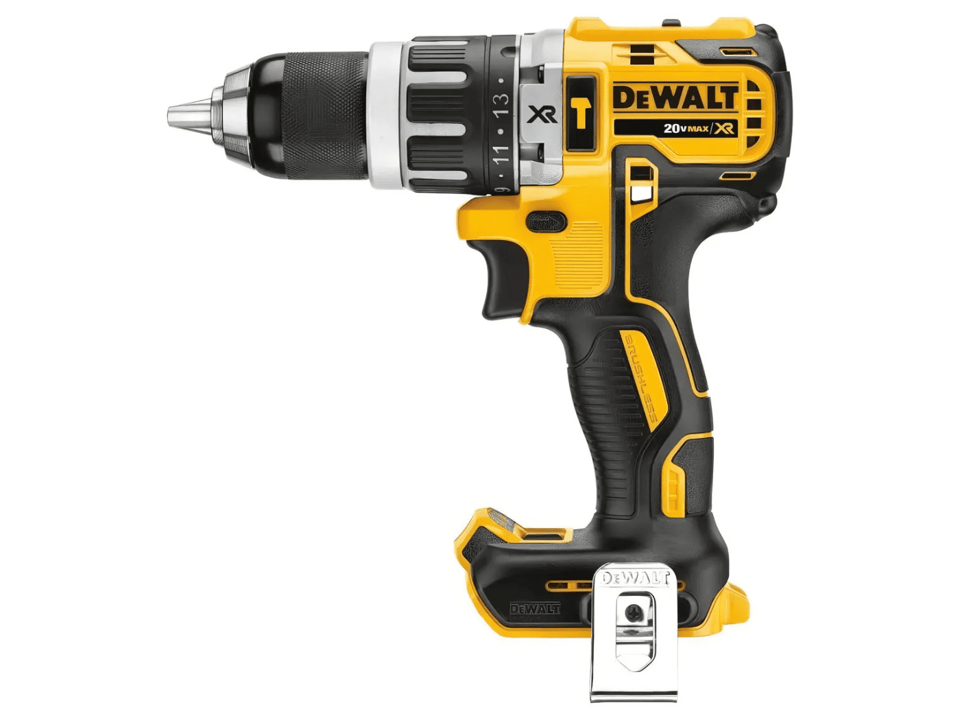 DeWalt DCD796 — furadeira parafusadeira Brushless 20V com 65 Nm, 2 baterias e maleta TSTAK